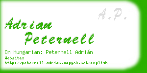 adrian peternell business card